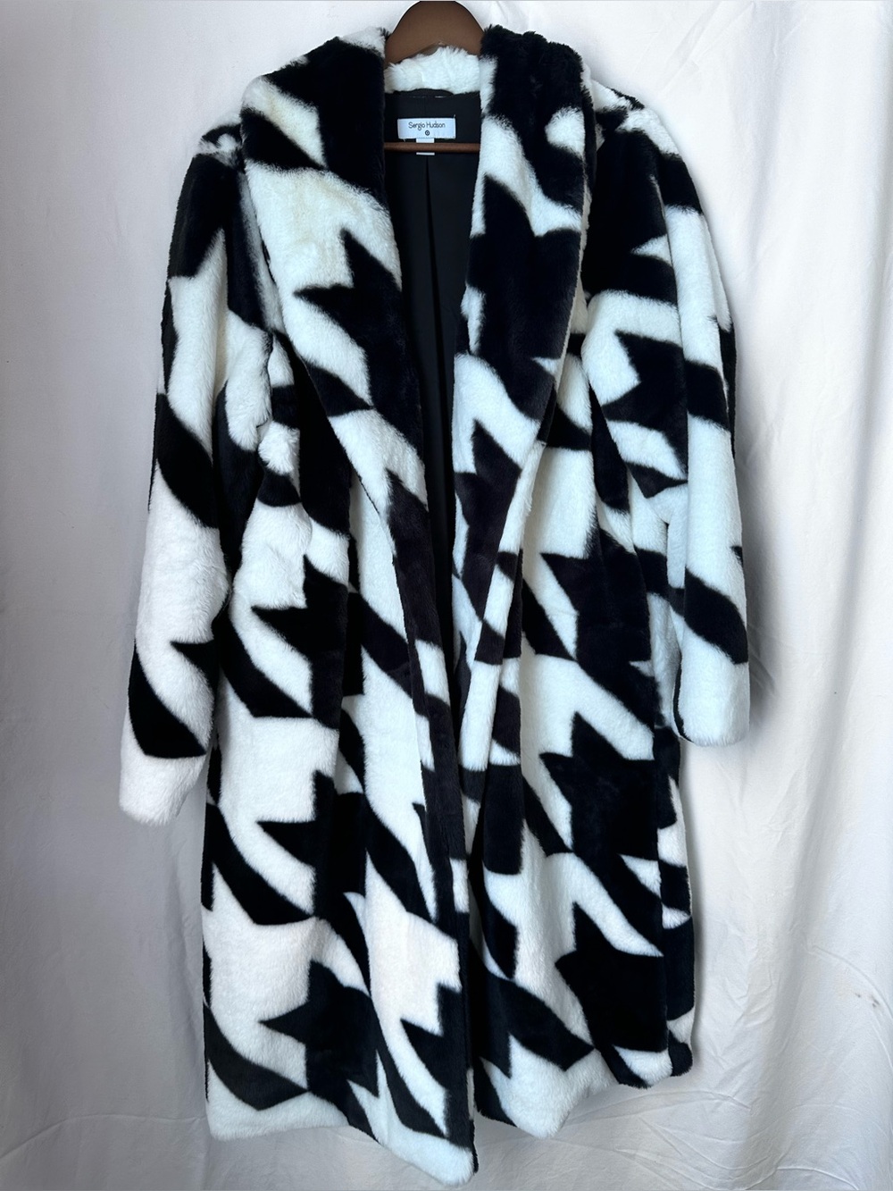 Black & White Faux Fur Coat